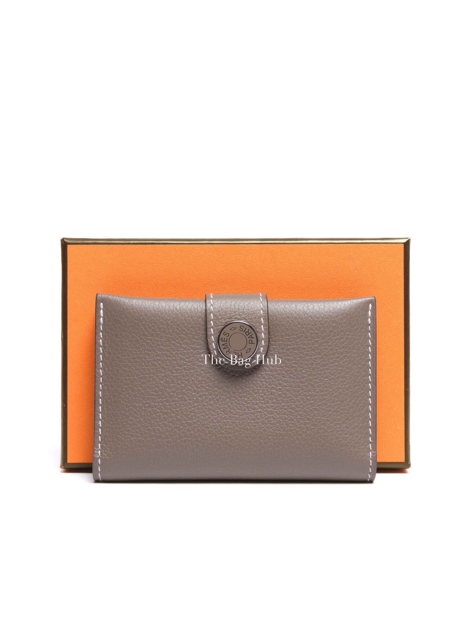Hermes Etoupe Evercolor Calfskin R.M.S Card Holder