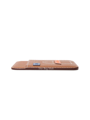 Hermes Gold/Blue/Orange Swift Faubourg MagSafe Card Holder