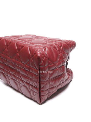 Dior Bordeaux Macrocannage Calfskin Medium Toujours Bag