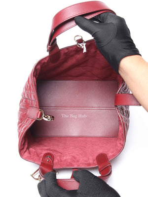 Dior Bordeaux Macrocannage Calfskin Medium Toujours Bag