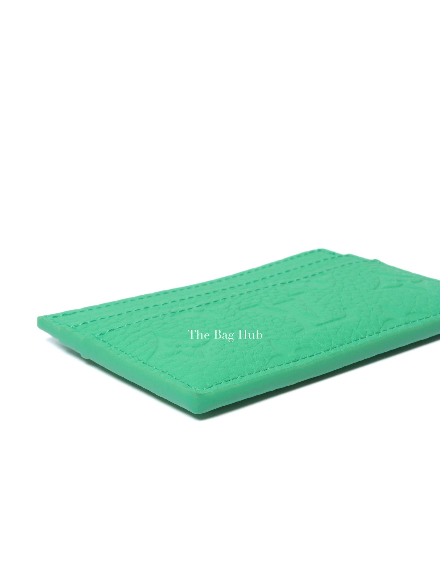 Louis Vuitton Bamboo Green Taurillon Monogram Leather Double Card Holder