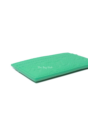 Louis Vuitton Bamboo Green Taurillon Monogram Leather Double Card Holder