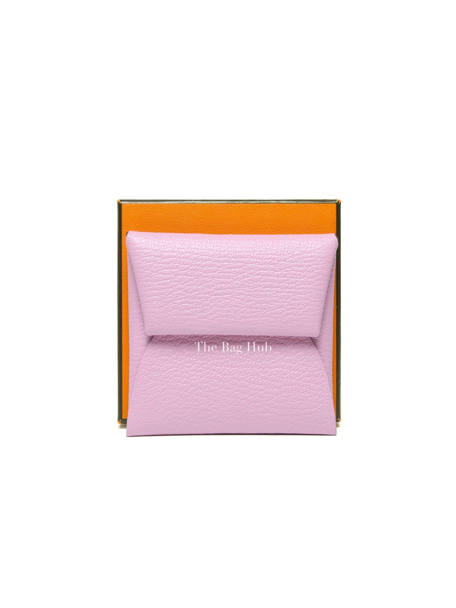 Hermes Mauve Sylvestre Leather Bastia Coin Purse