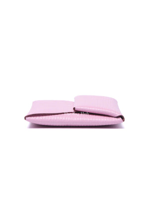 Hermes Mauve Sylvestre Leather Bastia Coin Purse