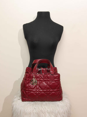 Dior Bordeaux Macrocannage Calfskin Medium Toujours Bag