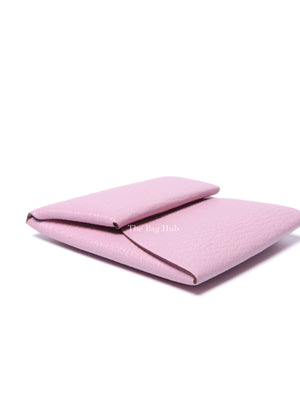 Hermes Mauve Sylvestre Leather Bastia Coin Purse
