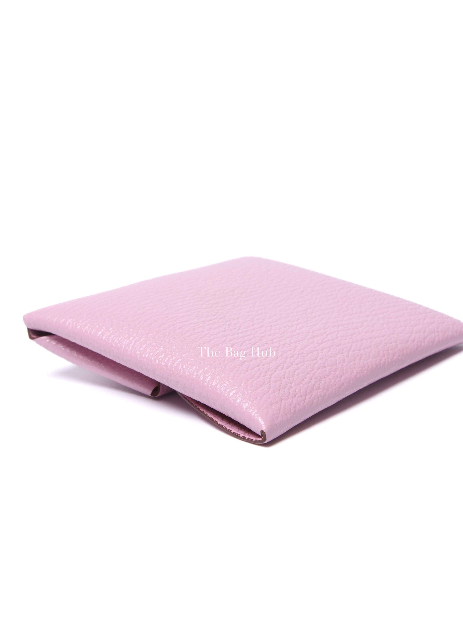 Hermes Mauve Sylvestre Leather Bastia Coin Purse