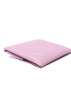 Hermes Mauve Sylvestre Leather Bastia Coin Purse