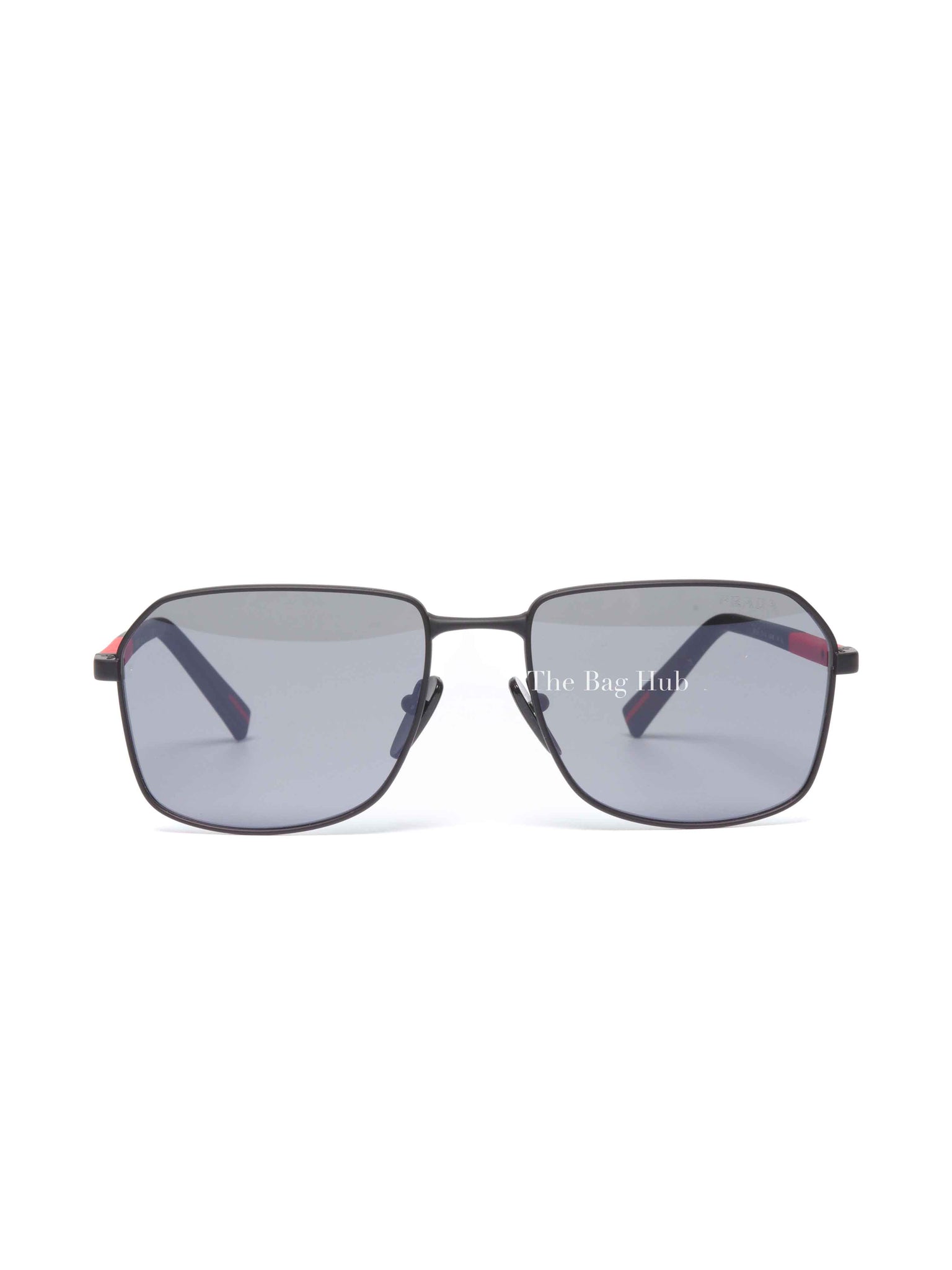 Prada Black/Red Acetate Linea Rosa Sunglasses