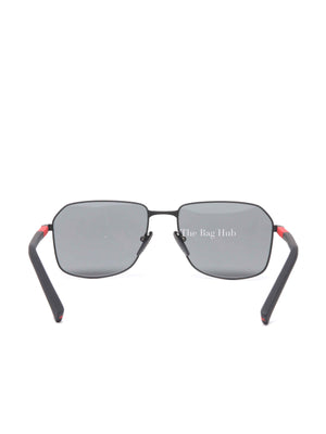 Prada Black/Red Acetate Linea Rosa Sunglasses