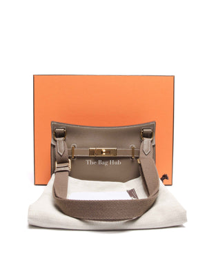 Hermes Etoupe Evercolor Mini Jypsiere Bag GHW