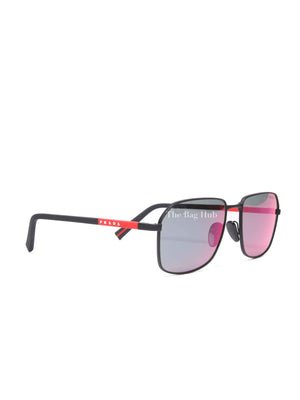 Prada Black/Red Acetate Linea Rosa Sunglasses