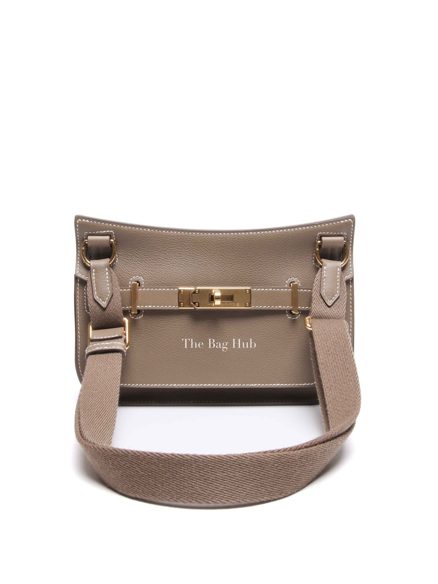 Hermes Etoupe Evercolor Mini Jypsiere Bag GHW