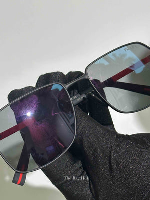Prada Black/Red Acetate Linea Rosa Sunglasses