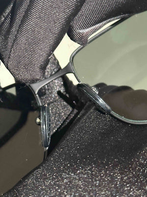 Prada Black/Red Acetate Linea Rosa Sunglasses