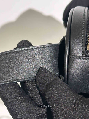 Gucci Black Calfskin Matelasse GG Marmont Belt Bag GHW