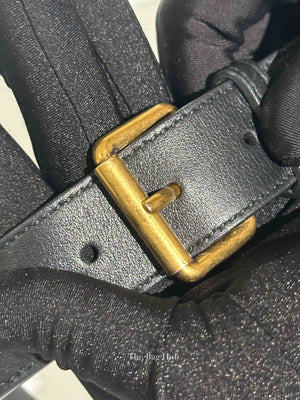 Gucci Black Calfskin Matelasse GG Marmont Belt Bag GHW