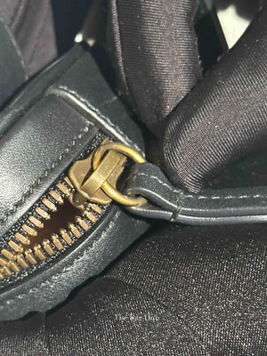 Gucci Black Calfskin Matelasse GG Marmont Belt Bag GHW