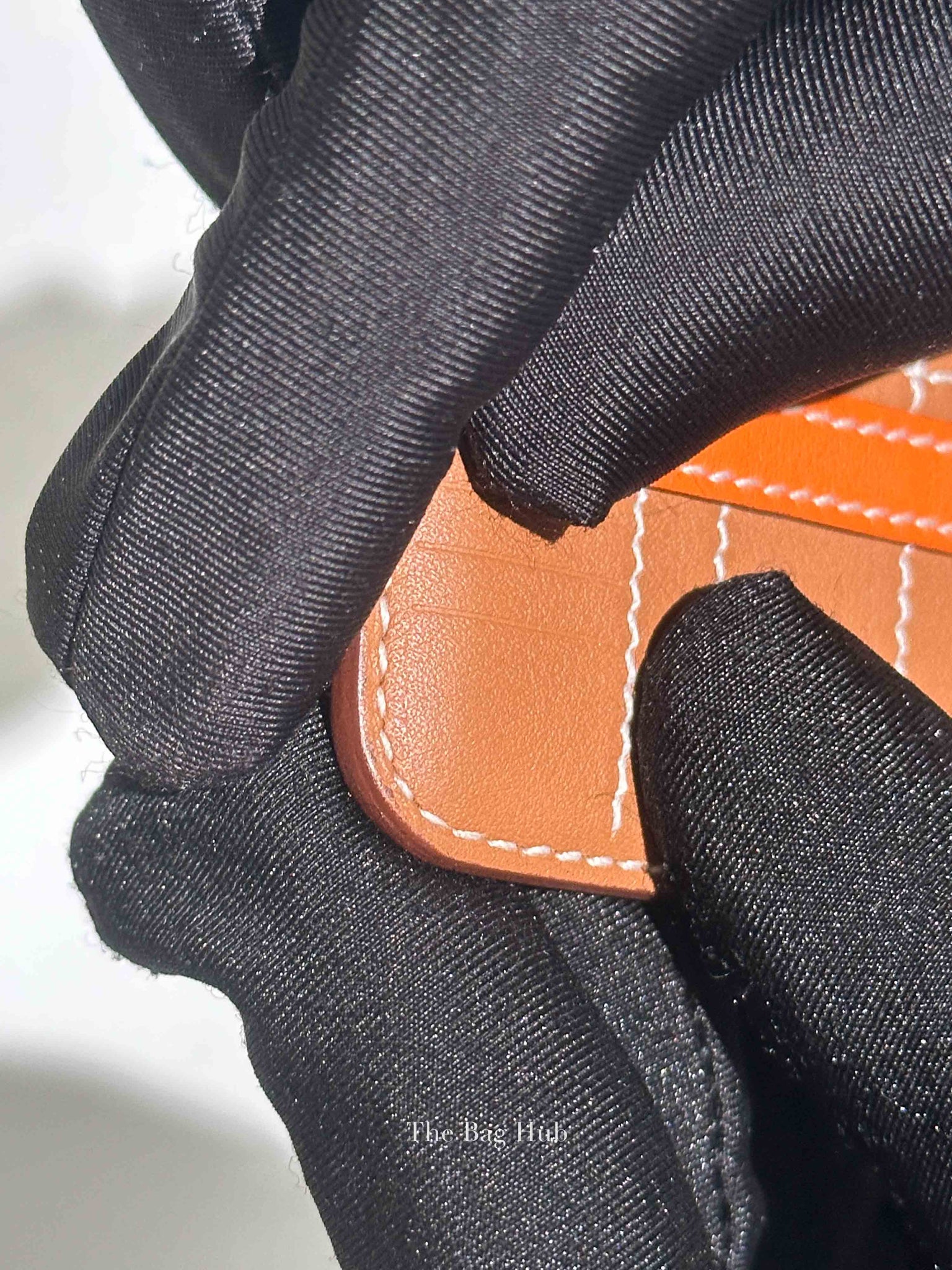 Hermes Gold/Blue/Orange Swift Faubourg MagSafe Card Holder