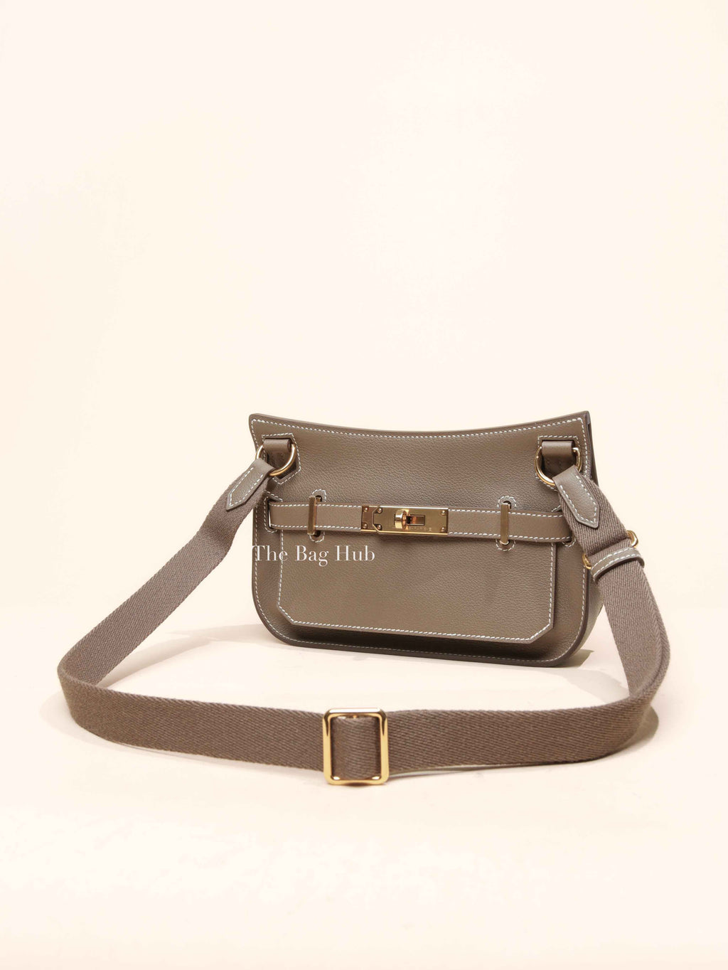 Hermes Etoupe Evercolor Mini Jypsiere Bag GHW