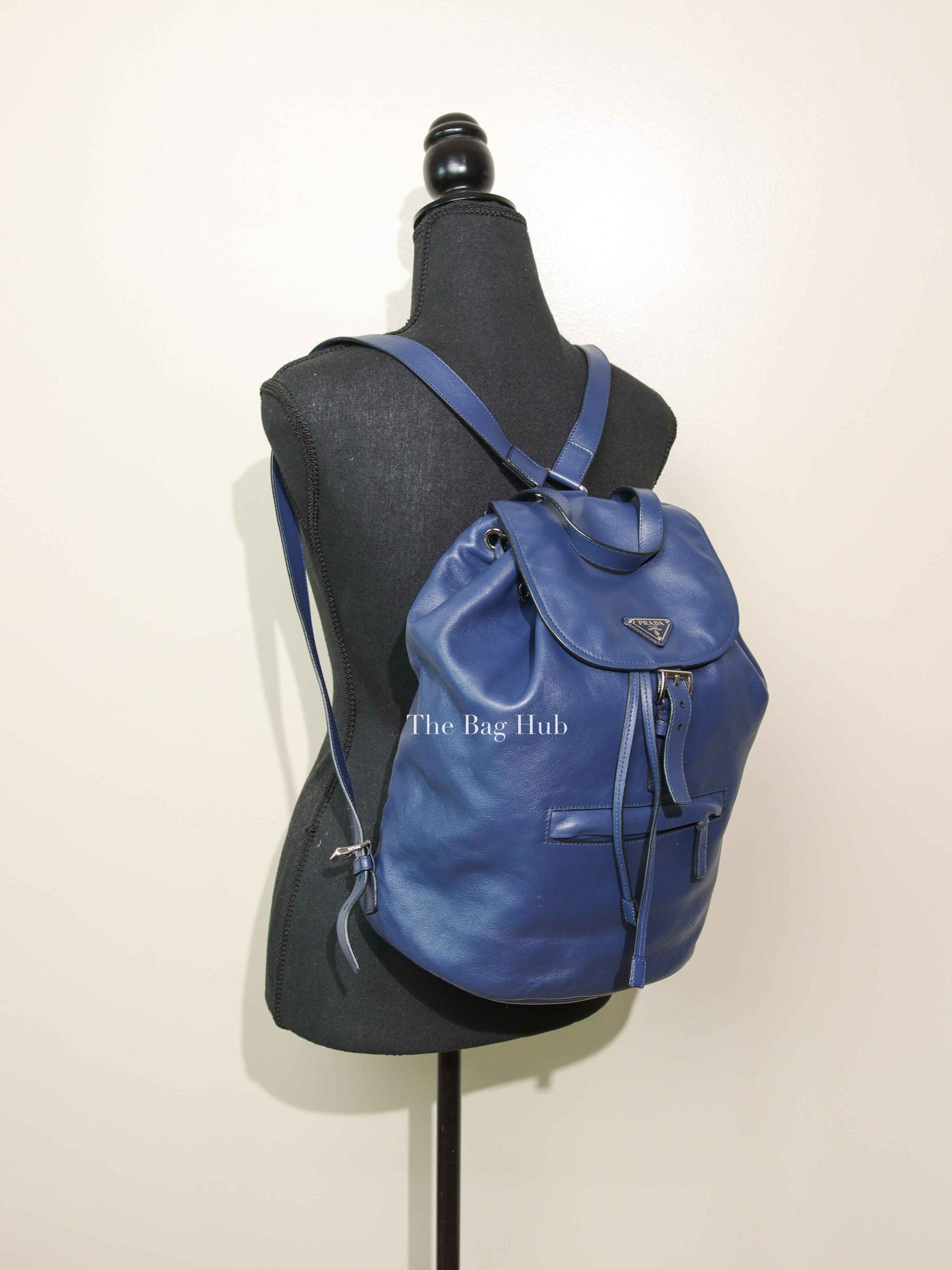 Prada Bluette Soft Calf Backpack 1BZ032