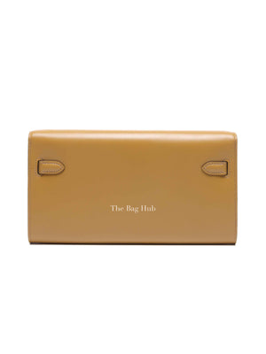 Hermes Poussiere Tadelakt Leather Kelly Wallet To Go GHW