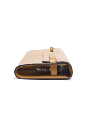 Hermes Poussiere Tadelakt Leather Kelly Wallet To Go GHW
