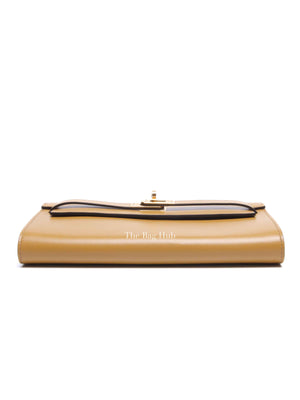 Hermes Poussiere Tadelakt Leather Kelly Wallet To Go GHW