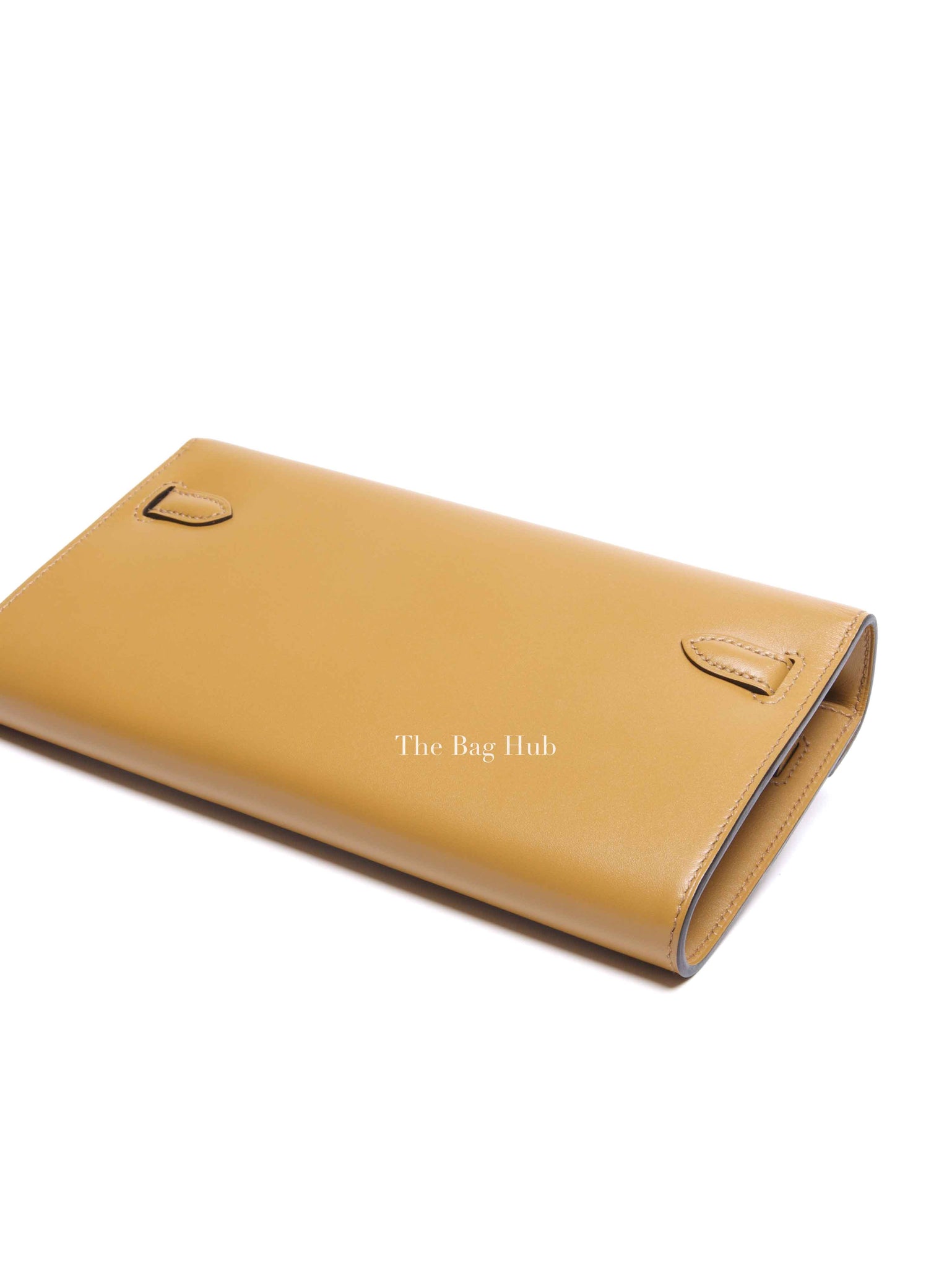Hermes Poussiere Tadelakt Leather Kelly Wallet To Go GHW