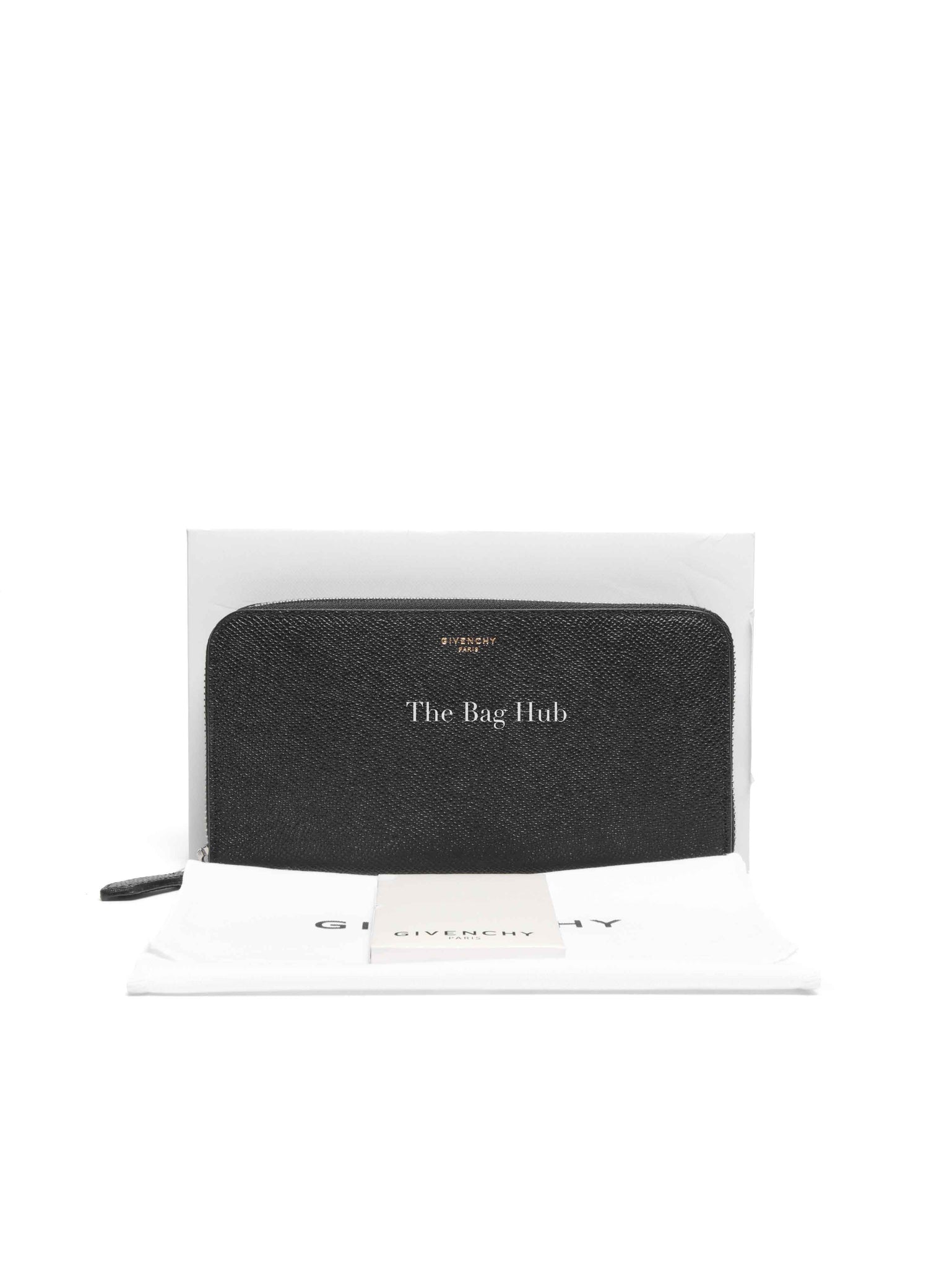 Givenchy Black Leather Long Zipped Wallet