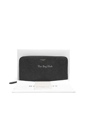 Givenchy Black Leather Long Zipped Wallet