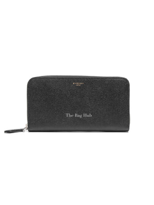 Givenchy Black Leather Long Zipped Wallet