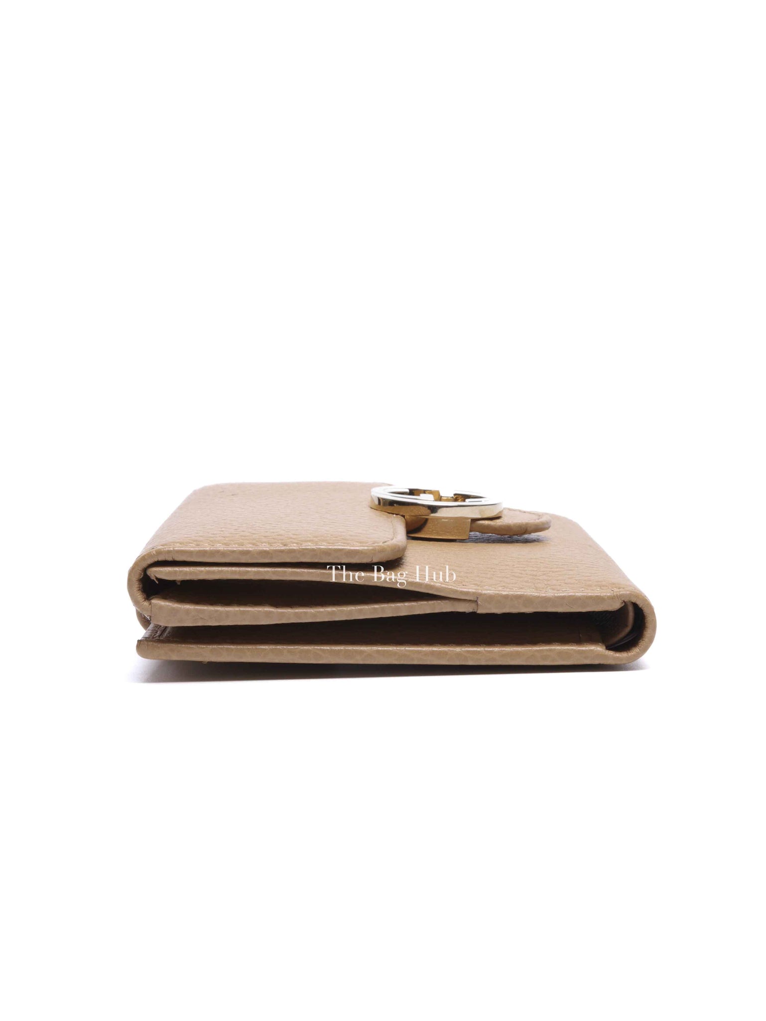 Gucci Beige Leather Interlocking GG Wallet