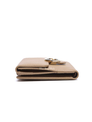 Gucci Beige Leather Interlocking GG Wallet