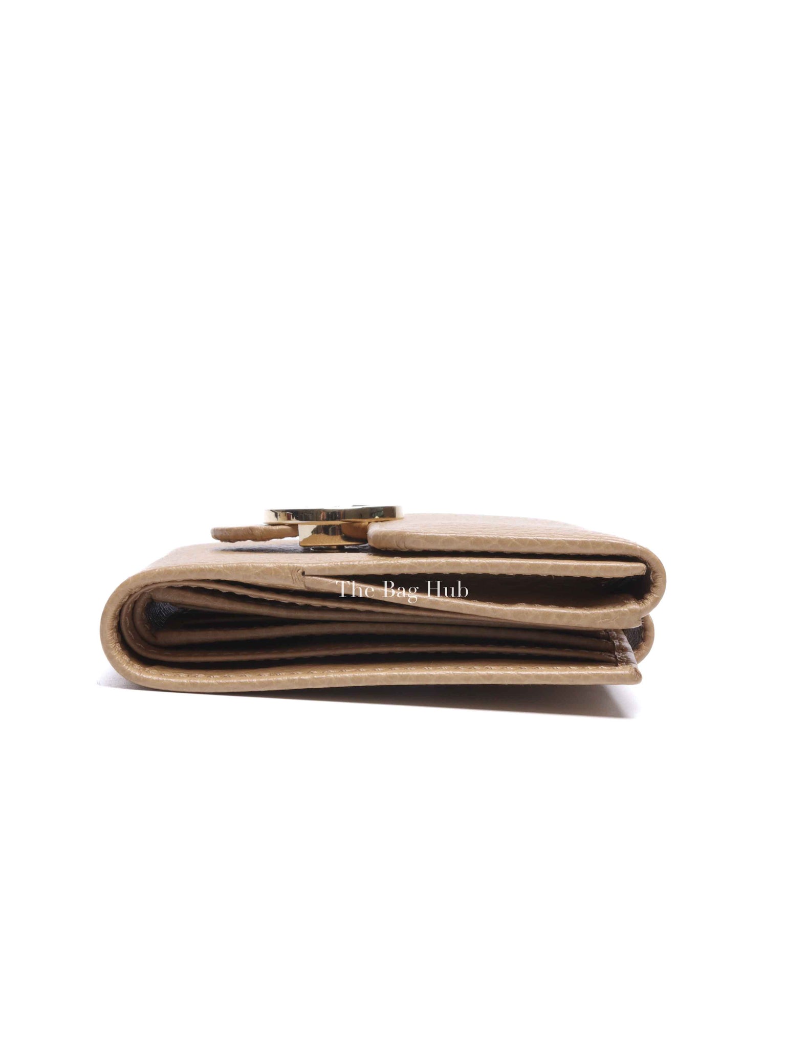 Gucci Beige Leather Interlocking GG Wallet