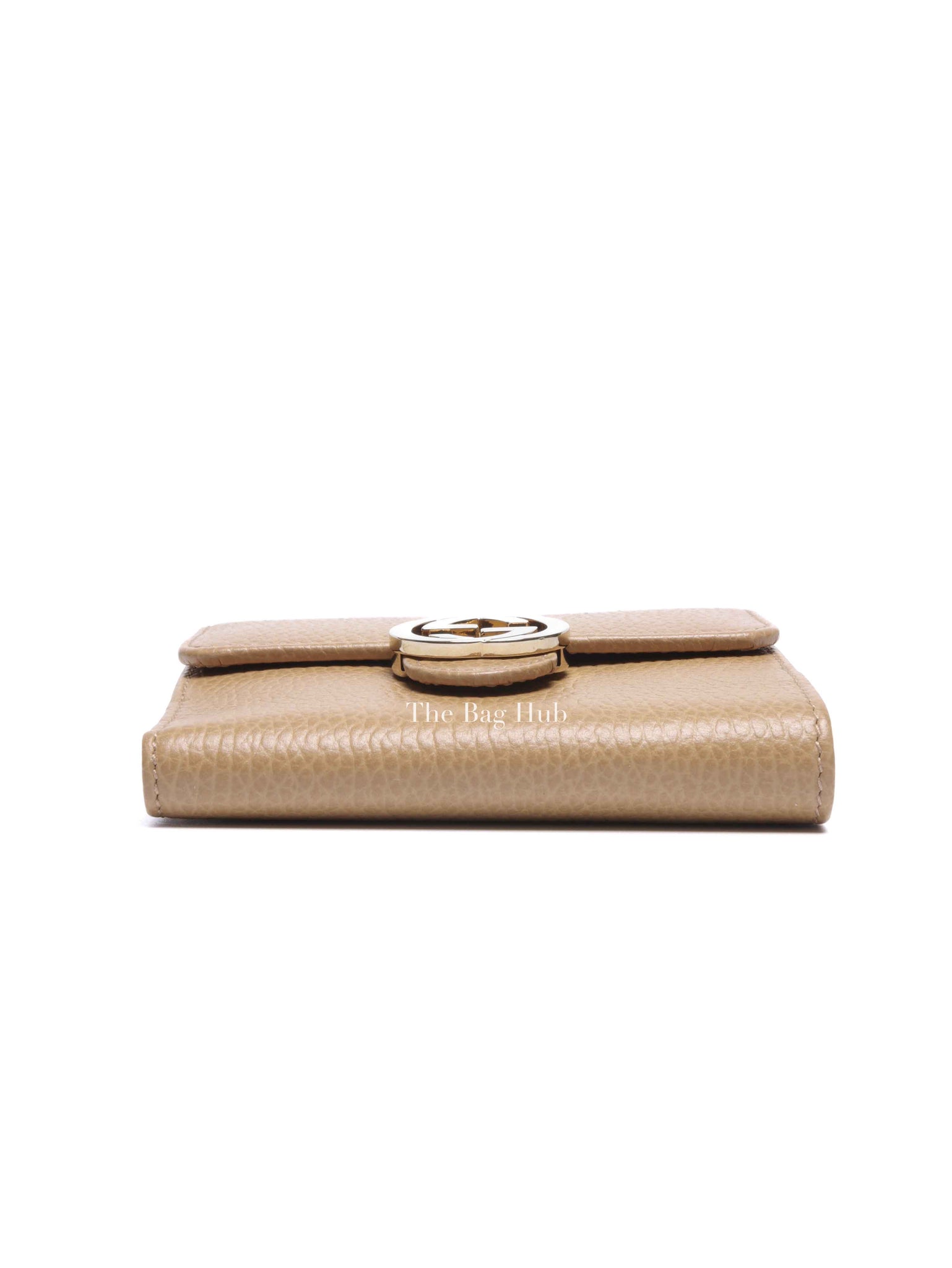 Gucci Beige Leather Interlocking GG Wallet