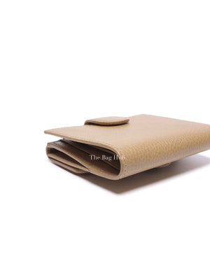 Gucci Beige Leather Interlocking GG Wallet
