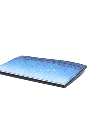 Gucci Gradient Blue Monogram Coated Canvas Chroma Card Case