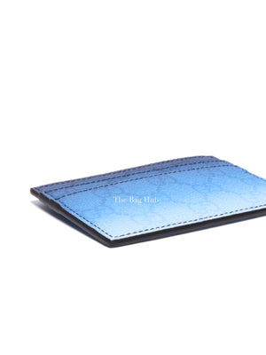 Gucci Gradient Blue Monogram Coated Canvas Chroma Card Case