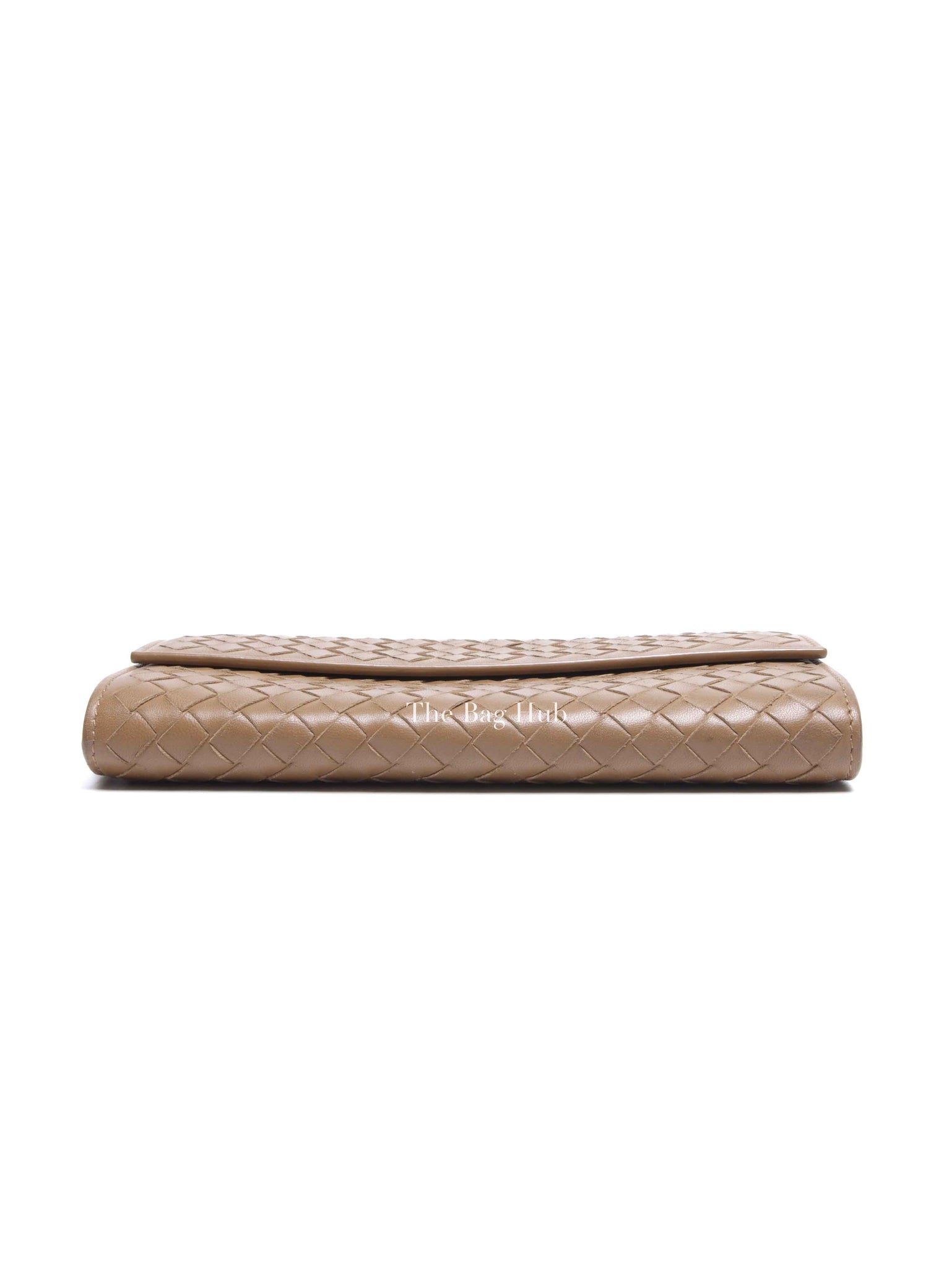 Bottega Veneta Tan Intercciato Leather Long Wallet