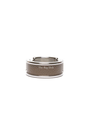 Hermes Etoupe Madame Calfskin Small Model Olympe Ring PHW Size M