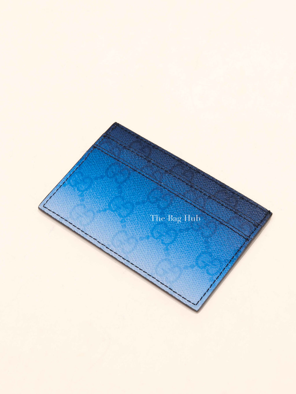 Gucci Gradient Blue Monogram Coated Canvas Chroma Card Case