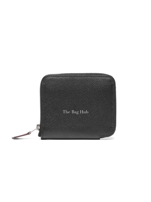Hermes Noir Epsom Silk'in Compact Wallet