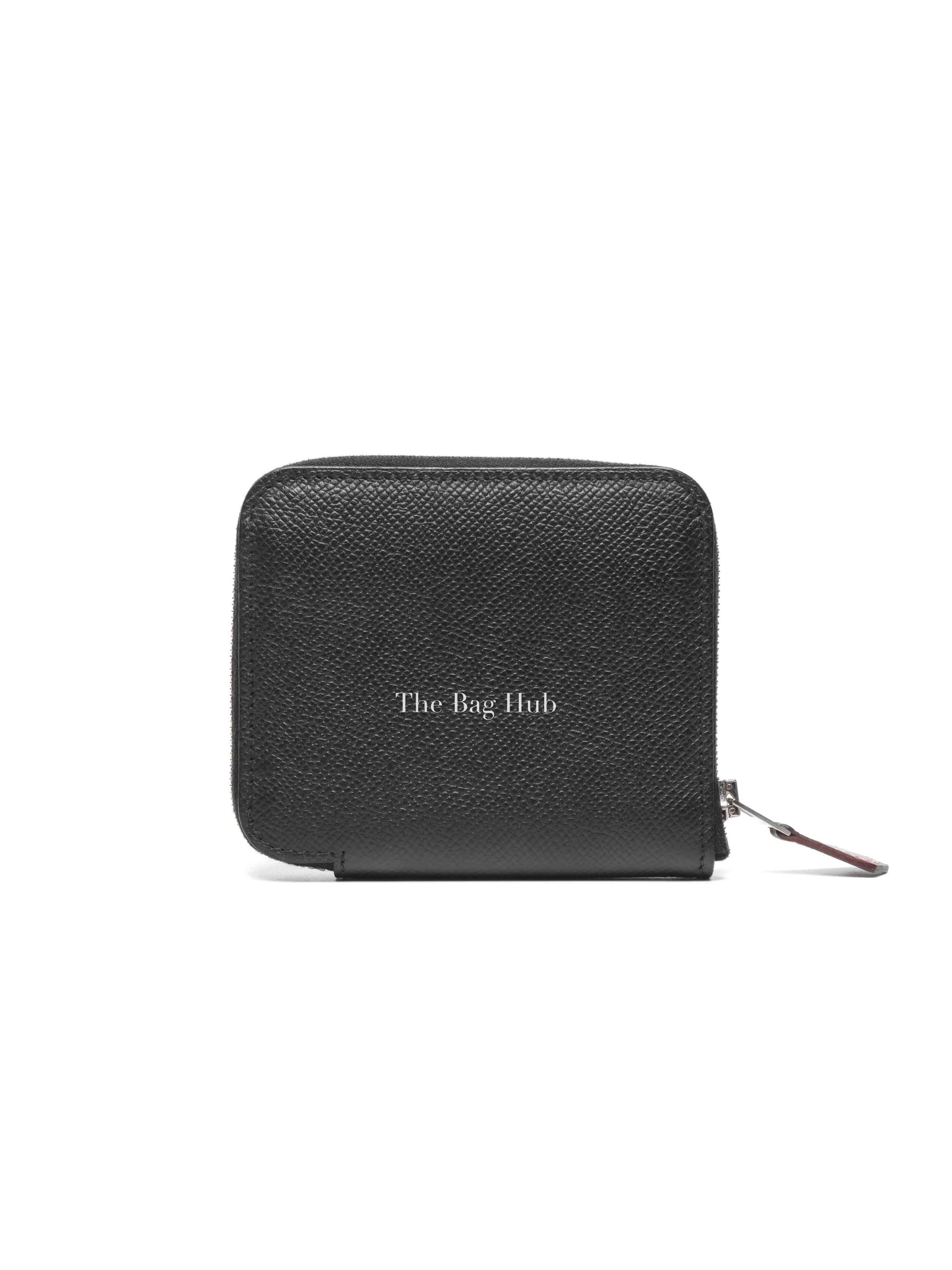 Hermes Noir Epsom Silk'in Compact Wallet