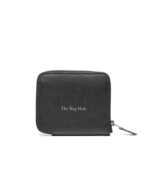 Hermes Noir Epsom Silk'in Compact Wallet