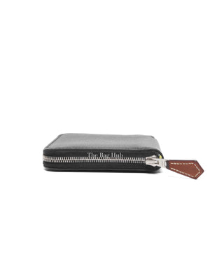 Hermes Noir Epsom Silk'in Compact Wallet