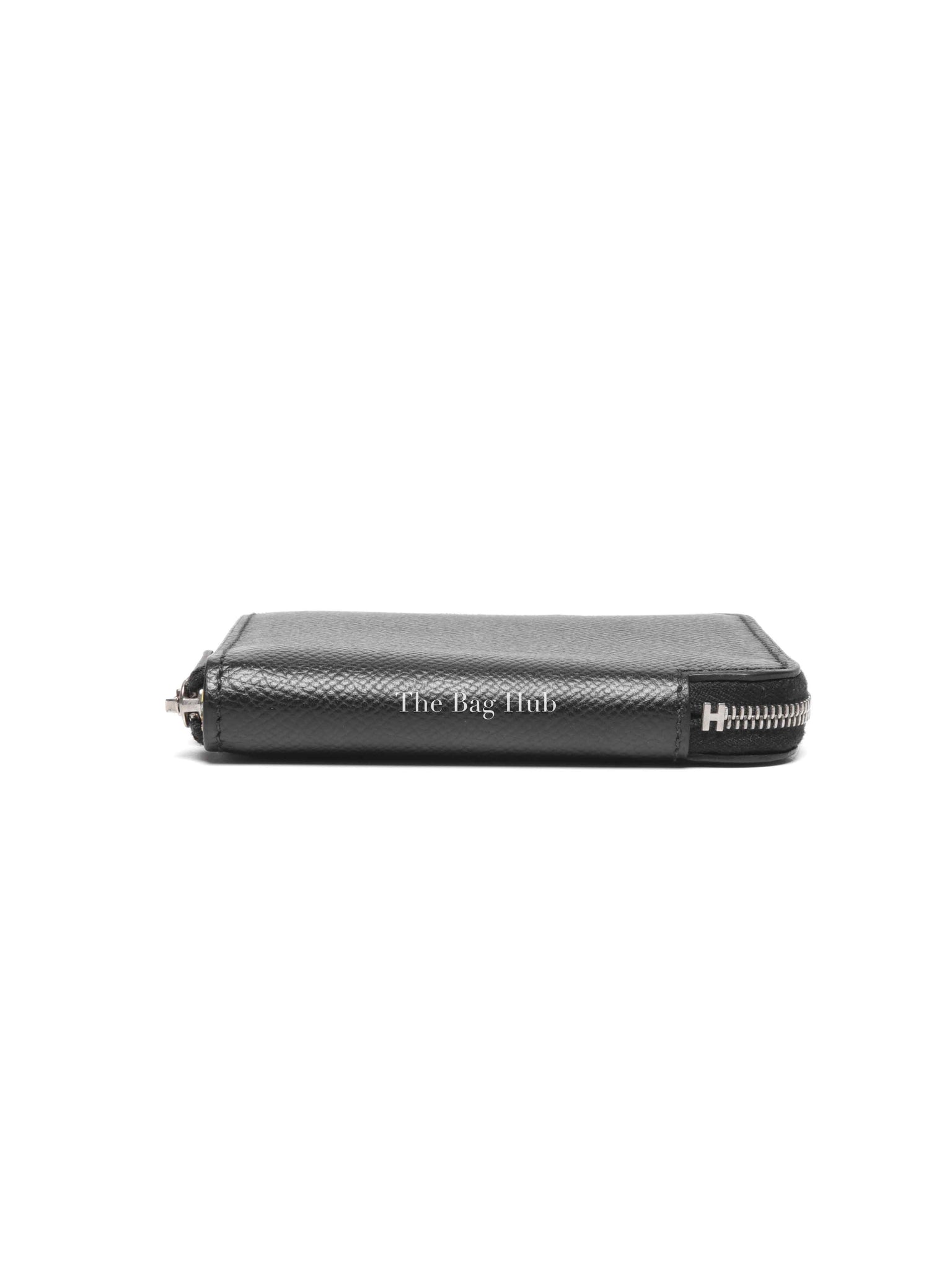 Hermes Noir Epsom Silk'in Compact Wallet