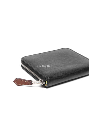 Hermes Noir Epsom Silk'in Compact Wallet