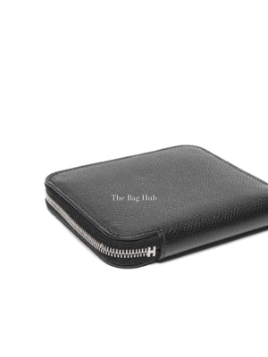 Hermes Noir Epsom Silk'in Compact Wallet