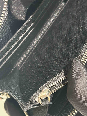 Givenchy Black Leather Long Zipped Wallet